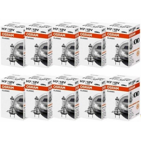 10 Adet 12V H7 Far Ampulü Classic Seri Çin Üretimi Orijinal Osram
