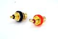 RCA Dişi Jack Şase Gold Takım Kırmızı Siyah