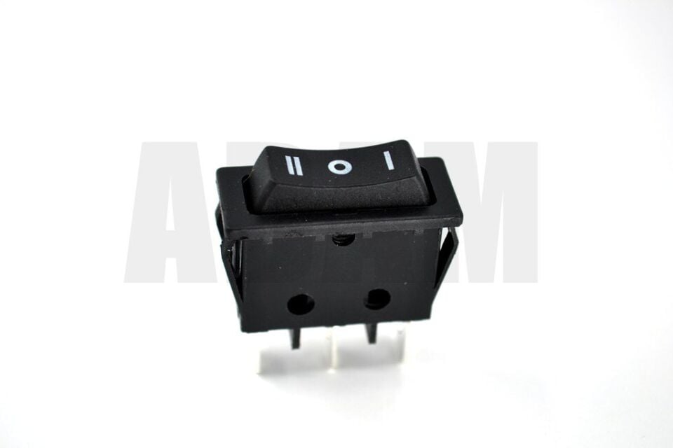 2 Devre Anahtar Işıksız İnce Tip 3 Pin 1-0-2 Kalıcı