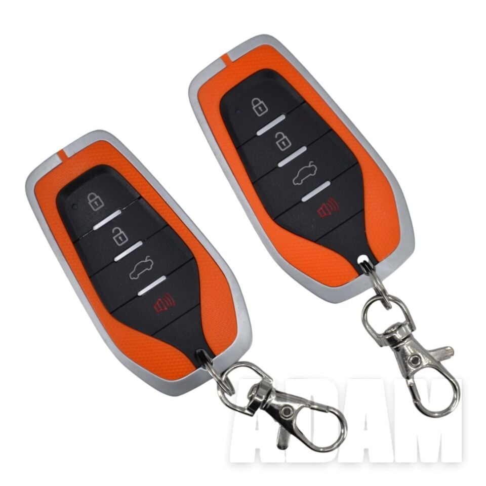 Turuncu Uzaktan Kumanda Modülü 4 Tuş Metal Çerçeve