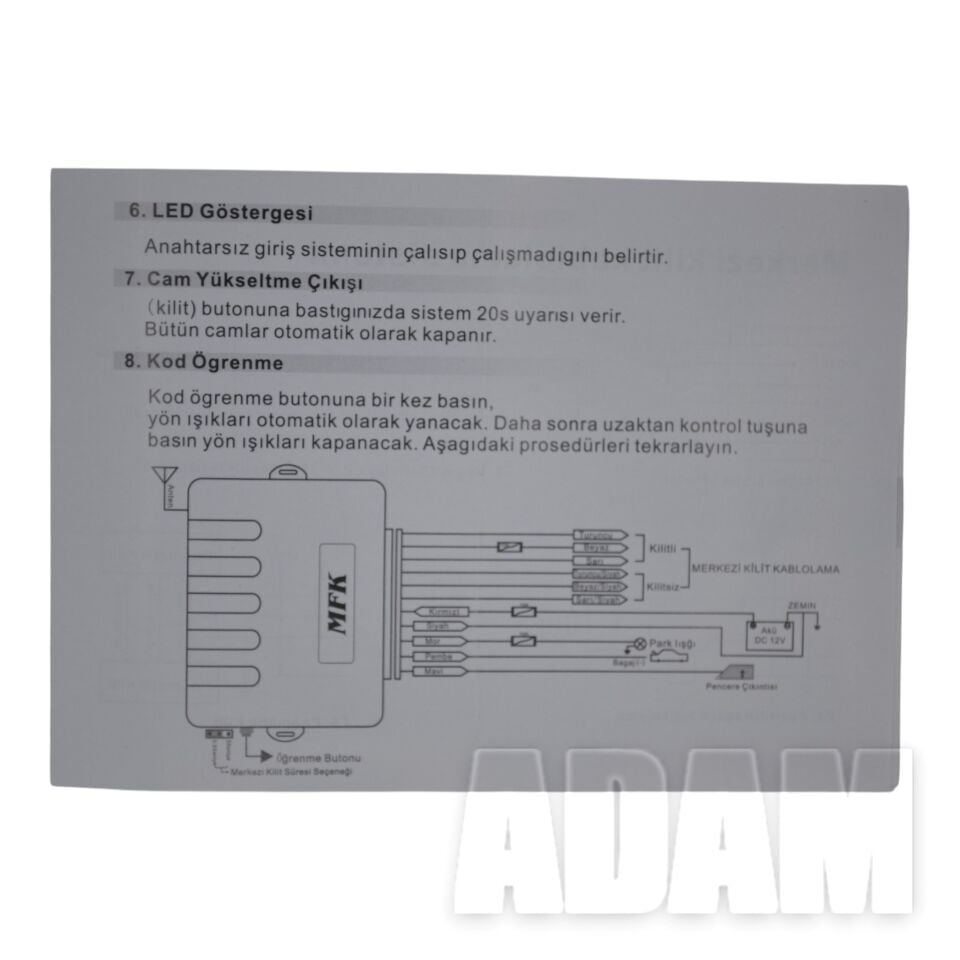 Turuncu Uzaktan Kumanda Modülü 4 Tuş Metal Çerçeve