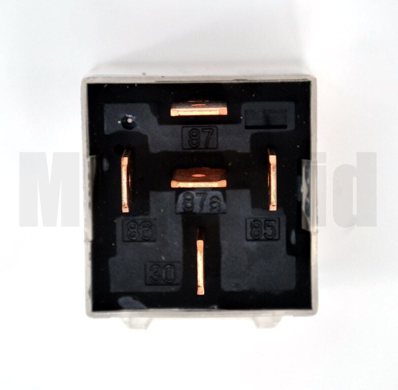 24V 40A Kırmızı Ledli Çift Platin Şeffaf Mini Röle 5 Fişli