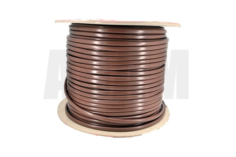 1 Metre Marine Yassı 2x1,00mm² Kalaylı Bakır Kablo TTR MYY Kahverengi Ahşap