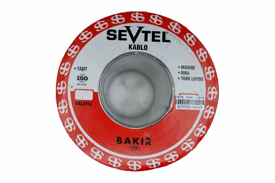 1 Metre Marine Yassı 2x2,50mm² Kalaylı Bakır Kablo TTR MYY Kahverengi Ahşap