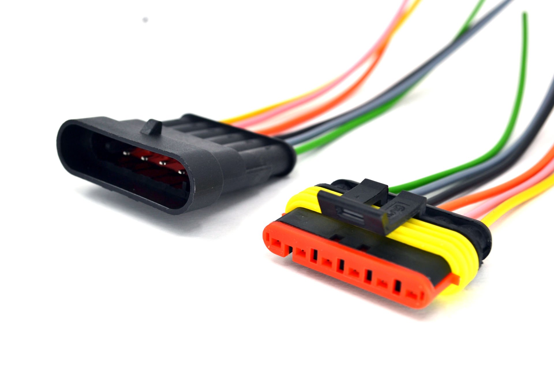 1 Takım 6 Pin Kablolu Süper Seal Elektrik Soketi Su Geçirmez Konnektör MT-13