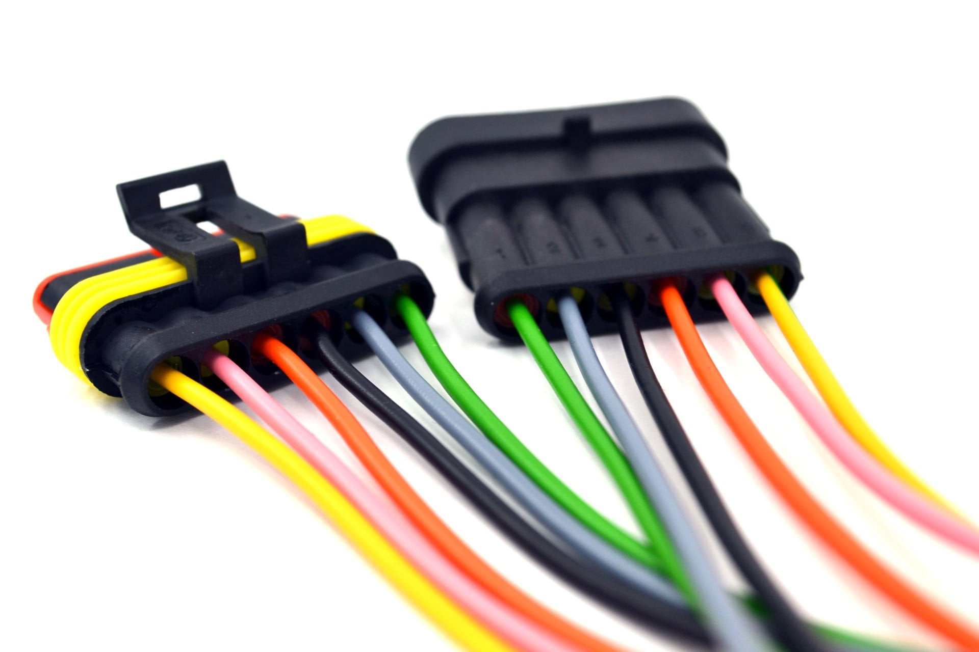1 Takım 6 Pin Kablolu Süper Seal Elektrik Soketi Su Geçirmez Konnektör MT-13