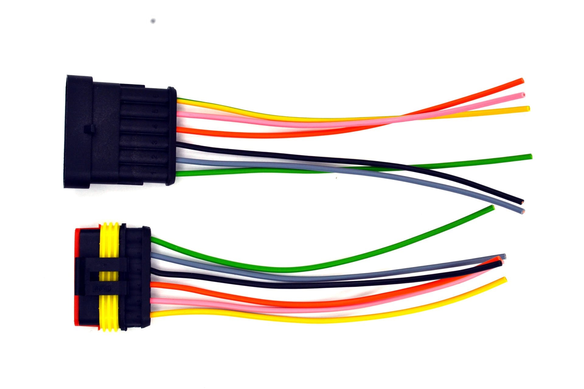 1 Takım 6 Pin Kablolu Süper Seal Elektrik Soketi Su Geçirmez Konnektör MT-13