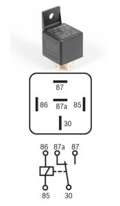 12V 30/20A Çift Platin Mini Röle 5 Fişli Bosch 0986AH0150 Saplı