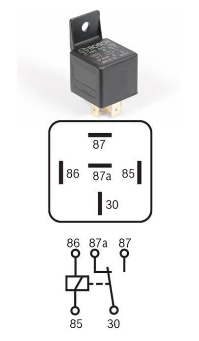 12V 30/20A Çift Platin Saplı Mini Röle 5 Fişli Bosch 0986AH0150