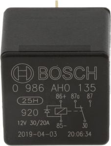 12V 30/20A Diyotlu Çift Platin Mini Röle 5 Fişli Bosch 0986AH0135