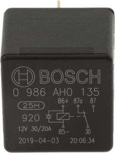 12V 30/20A Diyotlu Çift Platin Mini Röle 5 Fişli Bosch 0986AH0135