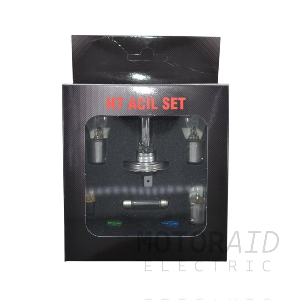 12V H7 Ampul Sigorta Seti Acil Yedek Paket