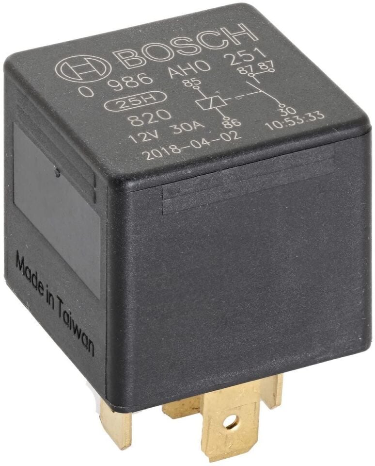 12V 30A Mini Röle 5 Fişli (Çift 87) Bosch 0986AH0251