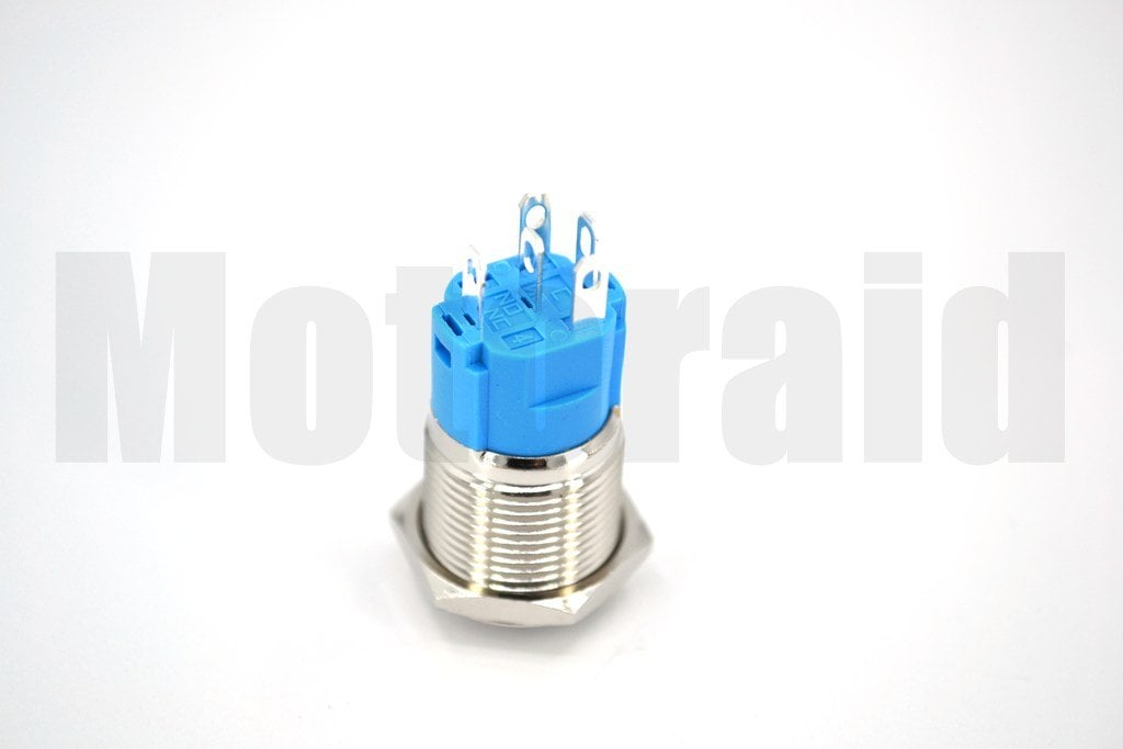 16mm Kalıcı Metal Anahtar Turuncu Işıklı 1NO/1NC 12V 24V 1-0