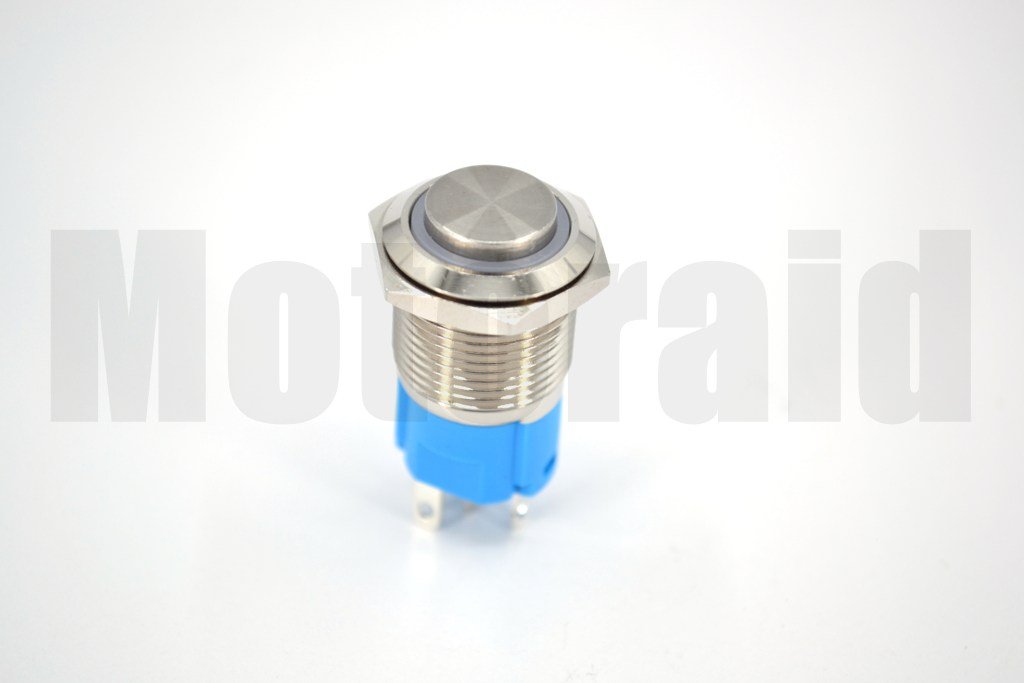 16mm Kalıcı Metal Anahtar Turuncu Işıklı 1NO/1NC 12V 24V 1-0