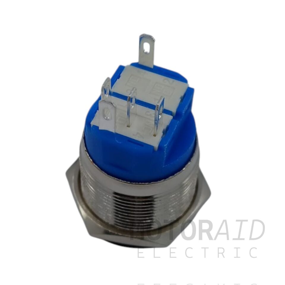 22mm Yaylı Metal Buton Kırmızı Işıklı 1NO/1NC Anahtar 12V 24V MT-ANY50