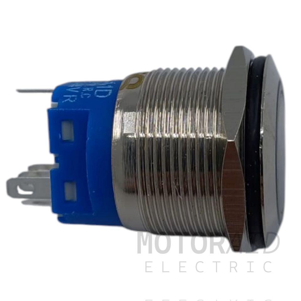 22mm Yaylı Metal Buton Kırmızı Işıklı 1NO/1NC Anahtar 12V 24V MT-ANY50