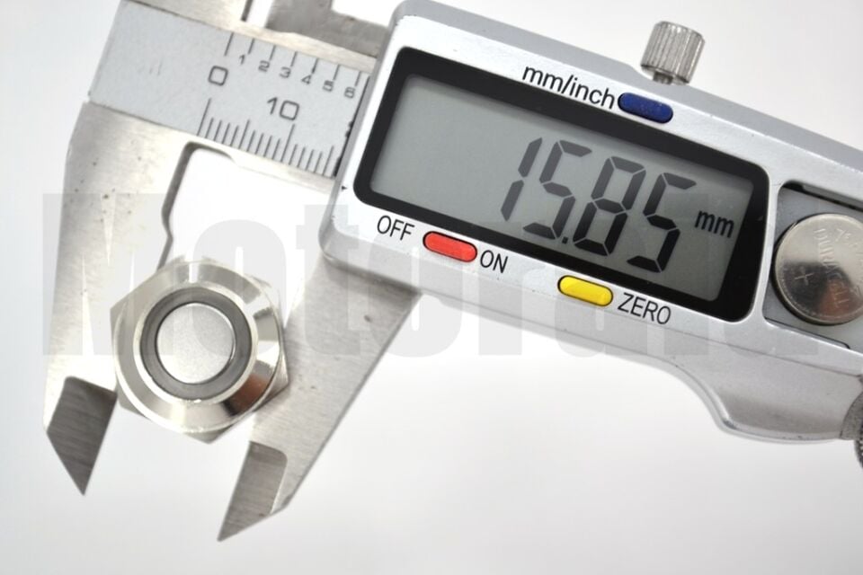 16mm Yaylı Buton Metal Anahtar Turuncu Işıklı 1NO 4 Fişli 12V 24V 1-0