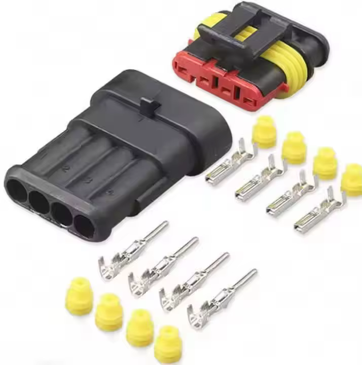 1 Takım 5 Fişli Demonte Süper Seal Erkek Dişi Elektrik Bağlantı Soketi