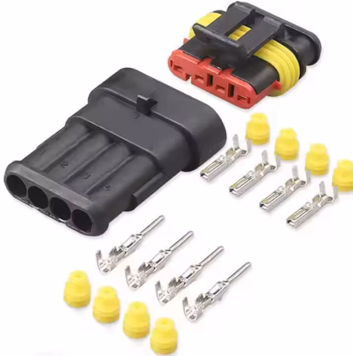 1 Takım 5 Fişli Demonte Süper Seal Erkek Dişi Elektrik Bağlantı Soketi