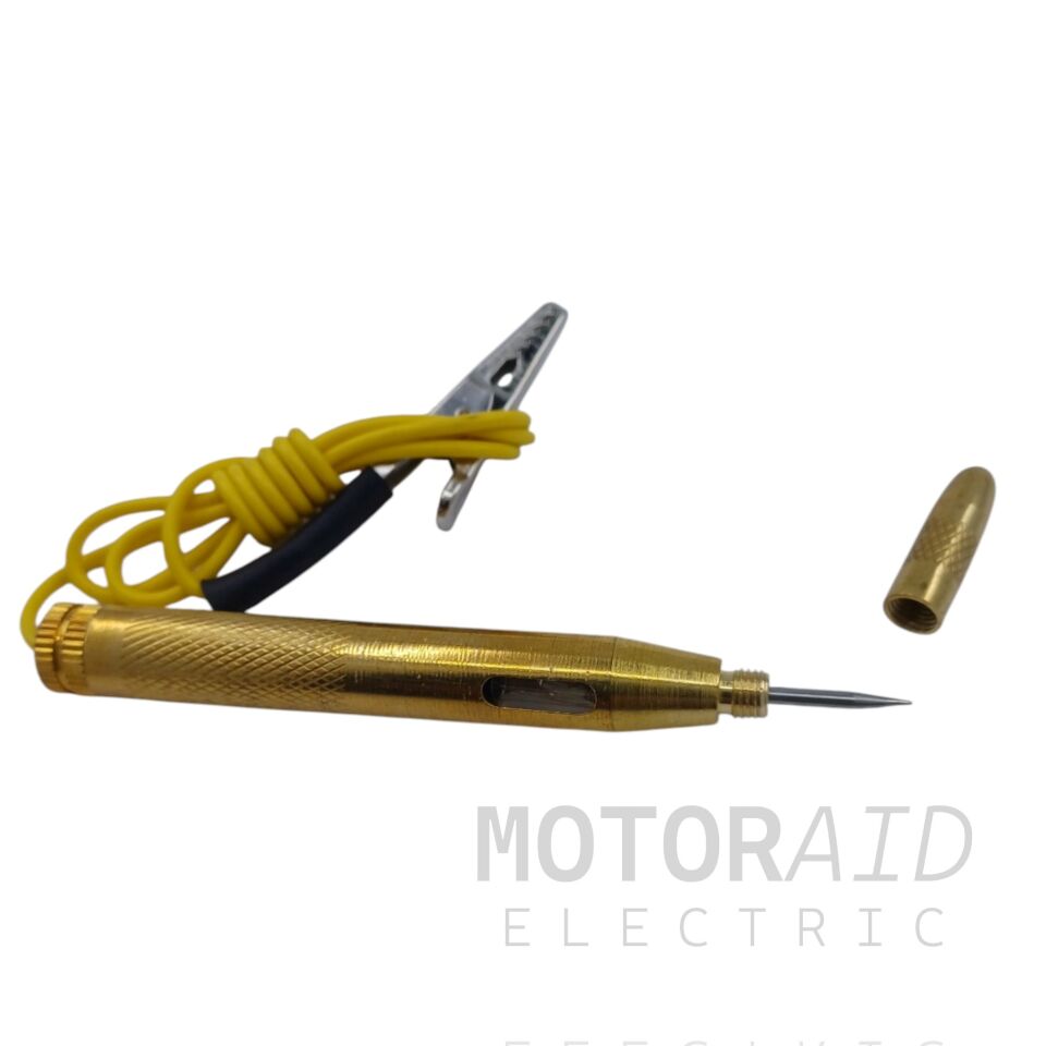 Oto Elektrik Kontrol Kalemi Işıklı Test 12V 24V Uyumlu 60cm Kablolu Metal Gövde
