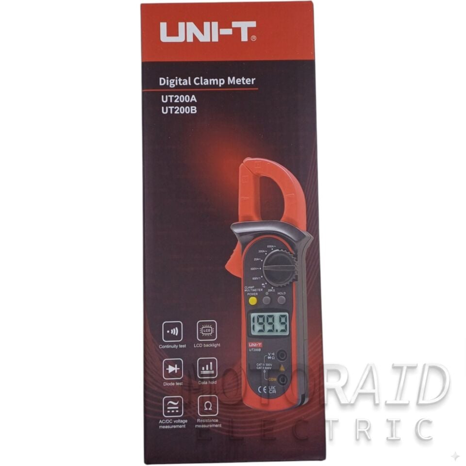 UNI-T UT200A Dijital Pensampermetre - AC Akım Ölçer, Multimetre ve Buzzer