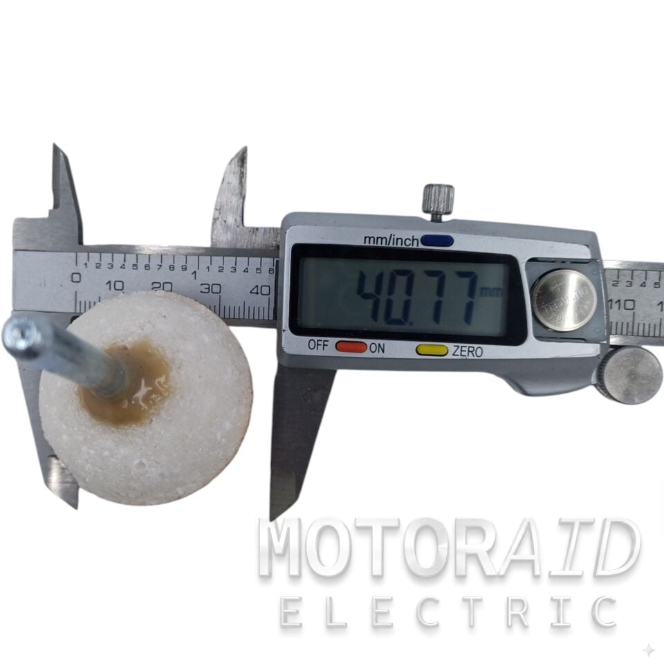 H40 Beyaz Taş Köpük Topuz Zımpara - 25mm Lastik Raspalama Taşlama Ucu (60 Kum)