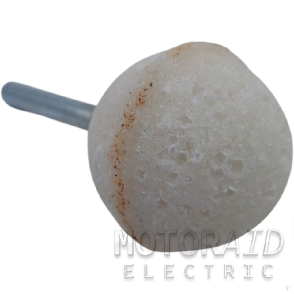 H40 Beyaz Taş Köpük Topuz Zımpara - 25mm Lastik Raspalama Taşlama Ucu (60 Kum)