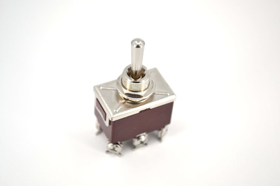 Toggle Switch Yaylı-0-Yaylı Metal Anahtar 6 Pin 12V-220V MOM-OFF-MOM (1)-0-(1) MT-ANS10