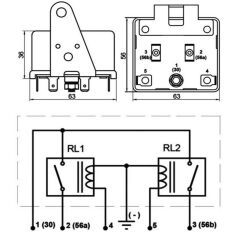 Çift Bobinli Şeffaf Far Rölesi Güçlendirici Koruyucu 40A Röle Yle