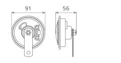 Didit Disk Korna Kalın Ton 12V 105-118Db(A) Seger 50Fk1200-02