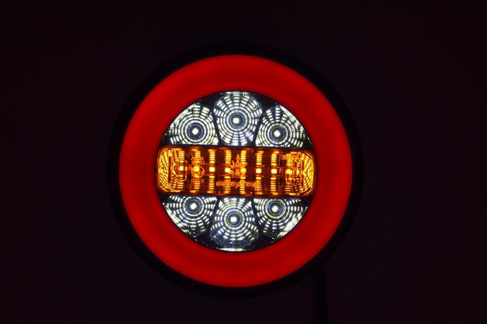 Yuvarlak Led Neon Hamburger Stop Lamba 12V 4 Fonksiyonlu