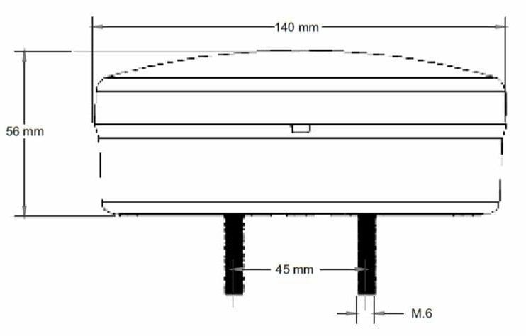 Yuvarlak Led Neon Hamburger Stop Lamba 12V 4 Fonksiyonlu