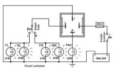 Elektronik Sinyal Flaşörü Rölesi Üniversal Eng 2000 Model Öncesi Eski Otolar İçin 4 Fişli
