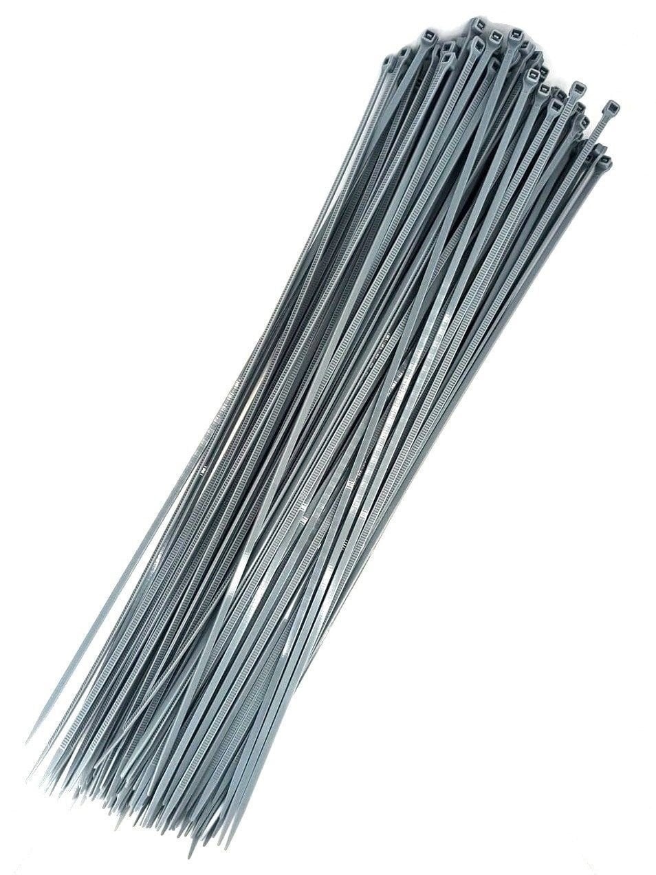 Gri Kablo Bağı 38Cm 100 Adet Jant Kapağı Cırt Kelepçe 4,8x380