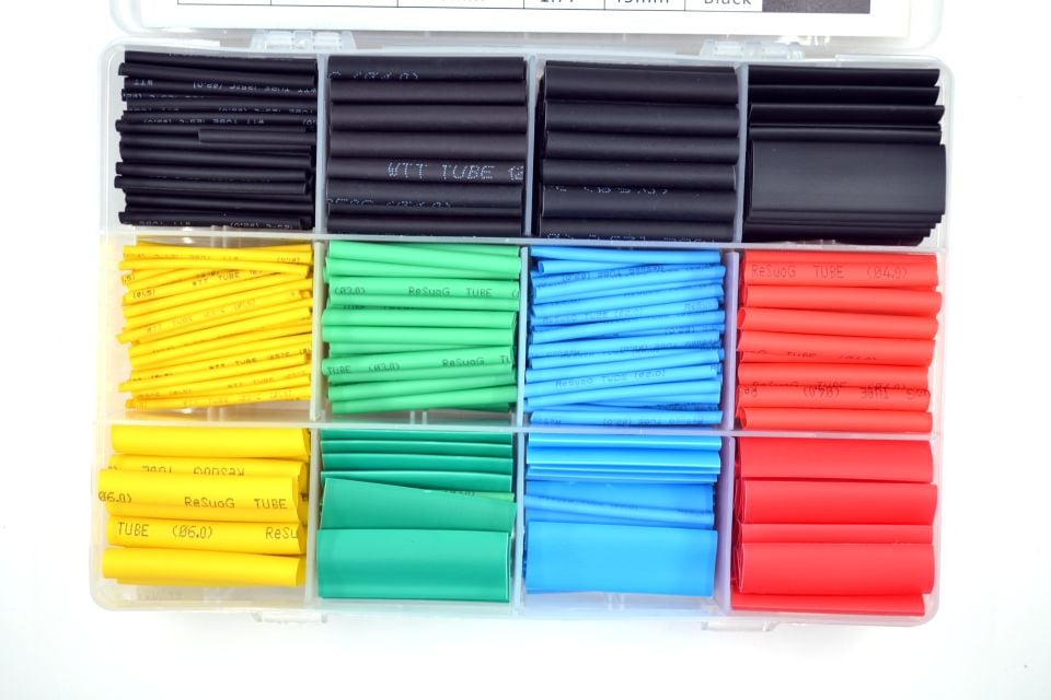 Isıyla Daralan Makaron Seti Karışık Kutulu Isı İle 530 Parça Renkli MT-SET04