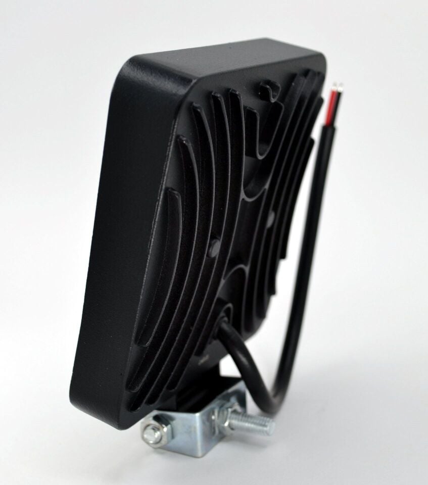 Beyaz Işık Çalışma Lambası 16 Led 12V - 24V 48W Kare Siyah Boyalı Aluminyum İnce Tip