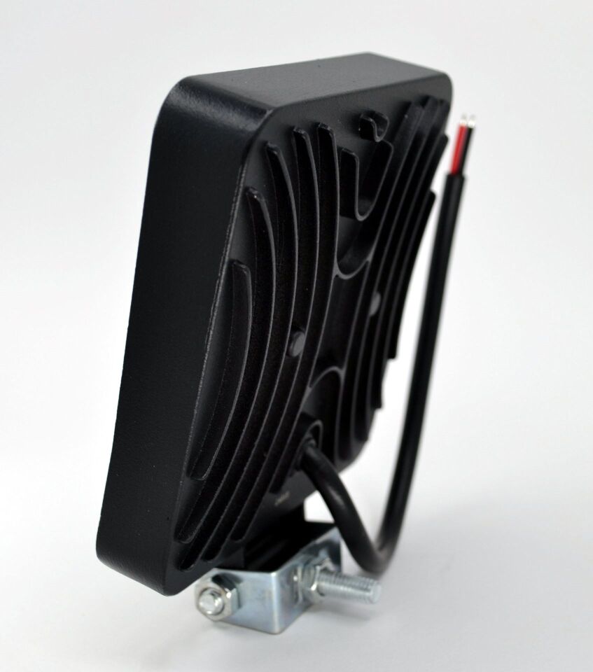 Beyaz Işık Çalışma Lambası 16 Led 12V - 24V 48W Kare Siyah Boyalı Aluminyum İnce Tip