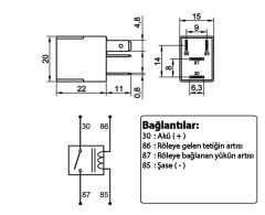 Mikro Röle 12V 40A 4 Fişli