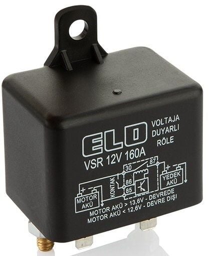 Yaşam Aküsü Ayırıcı Vsr Röle Karavan 12V 160A Voltaja Duyarlı