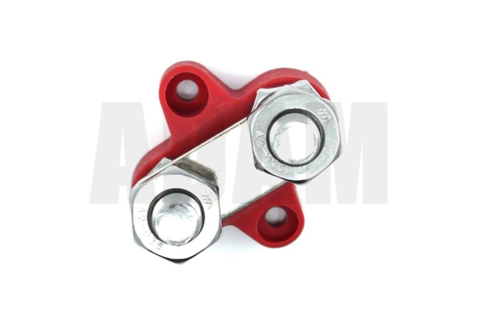 Çift Civata Kırmızı Şase Terminali 2XM10 Kutuplu MT-STM10K2