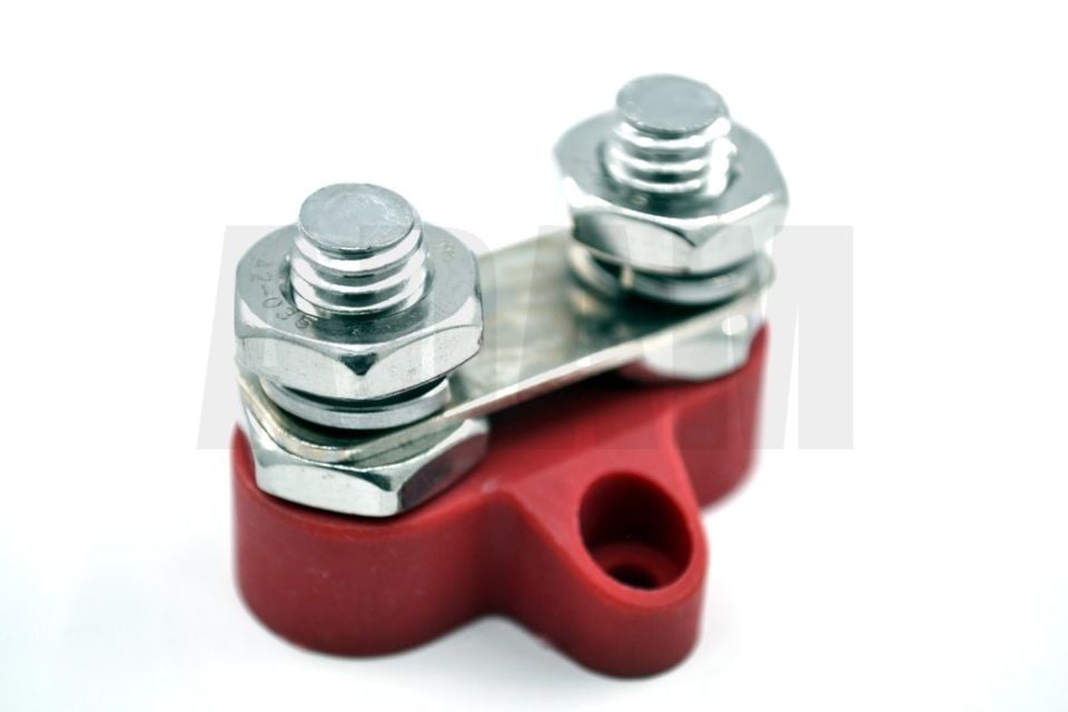 Çift Civata Kırmızı Şase Terminali 2XM10 Kutuplu MT-STM10K2