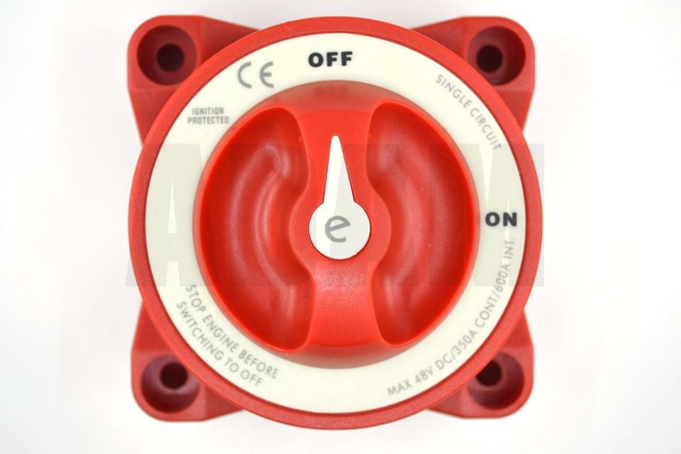 Akü Elektrik Devre Kesici Şalter Anahtar Kırmızı 12V-48V DC 350A MT-ADK350K