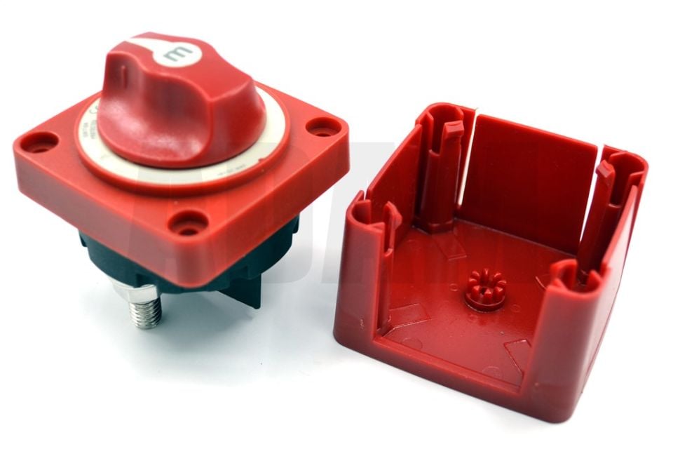 Akü Elektrik Devre Kesici Şalter Anahtar Kırmızı Kasalı 12V-48V DC 300A MT-ADK300KK