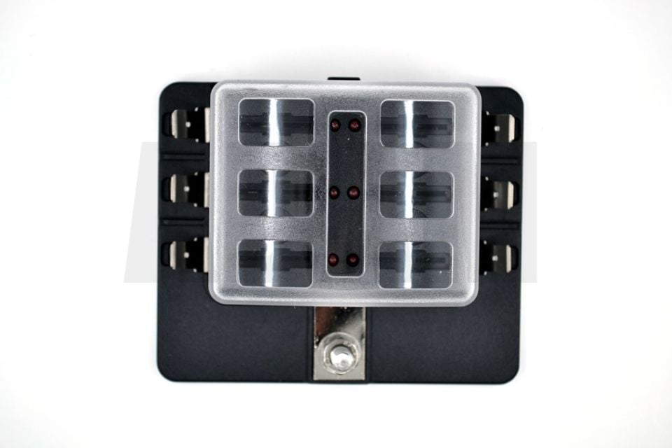 Bıçak Sigorta Kutusu 6 Port İkaz Ledli Etiketli MT-SY06LED