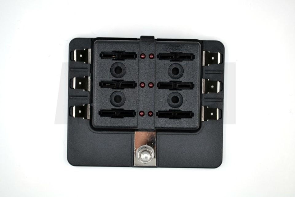 Bıçak Sigorta Kutusu 6 Port İkaz Ledli Etiketli MT-SY06LED