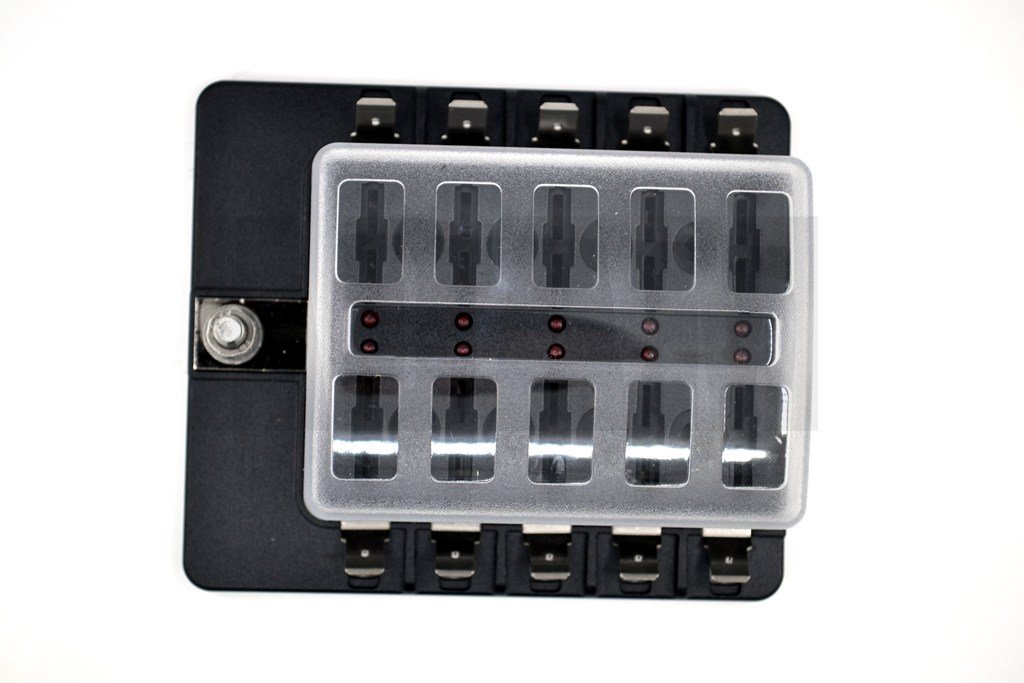 Bıçak Sigorta Kutusu 10 Port İkaz Ledli Etiketli MT-SY10LED