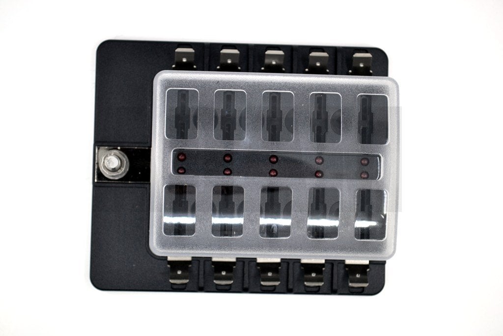 Bıçak Sigorta Kutusu 10 Port İkaz Ledli Etiketli MT-SY10LED