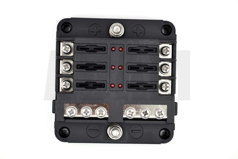 Şase Baralı Bıçak Sigorta Kutusu 6 Port İkaz Ledli Etiketli MT-SY06BARA