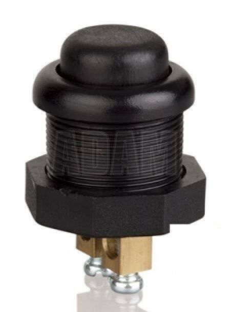 Siyah Marş Korna Butonu Vidalı Terminal Gümüş Kontaklı